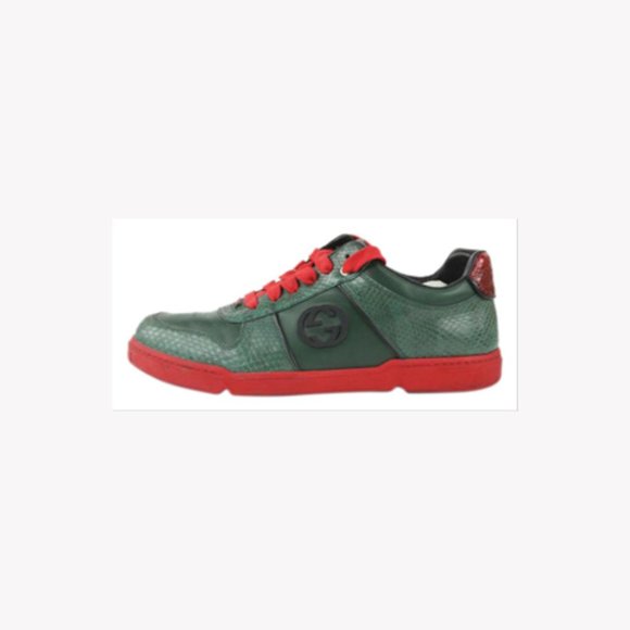 Gucci Other - Gucci Men's 12.5 US Red x Green Python Low Top Classic Sneaker 1gg1112